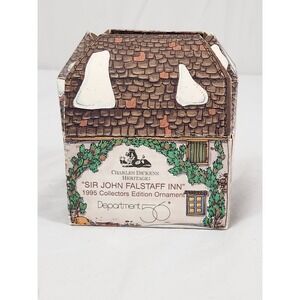 Dept 56 Sir John Falstaff Inn 1995 Charles Dickens Heritage Ornament Vintage Box